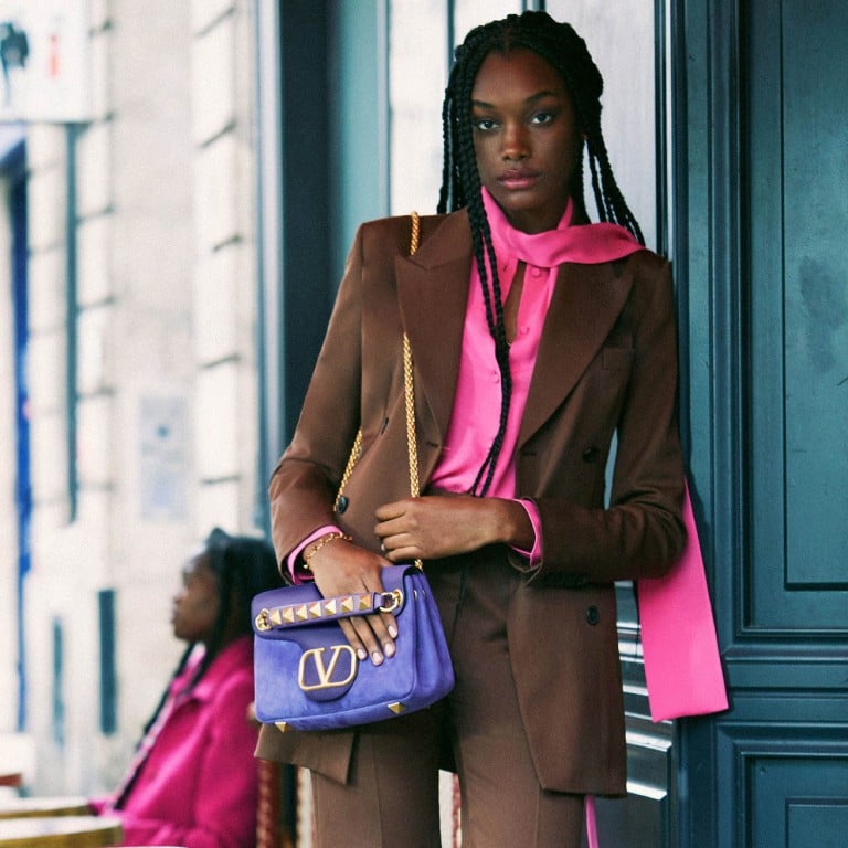 Five of summer’s most coveted and colourful handbags from Loewe, Saint Laurent, Balenciaga, Bottega Veneta and Valentino (pictured). Photo: Handout