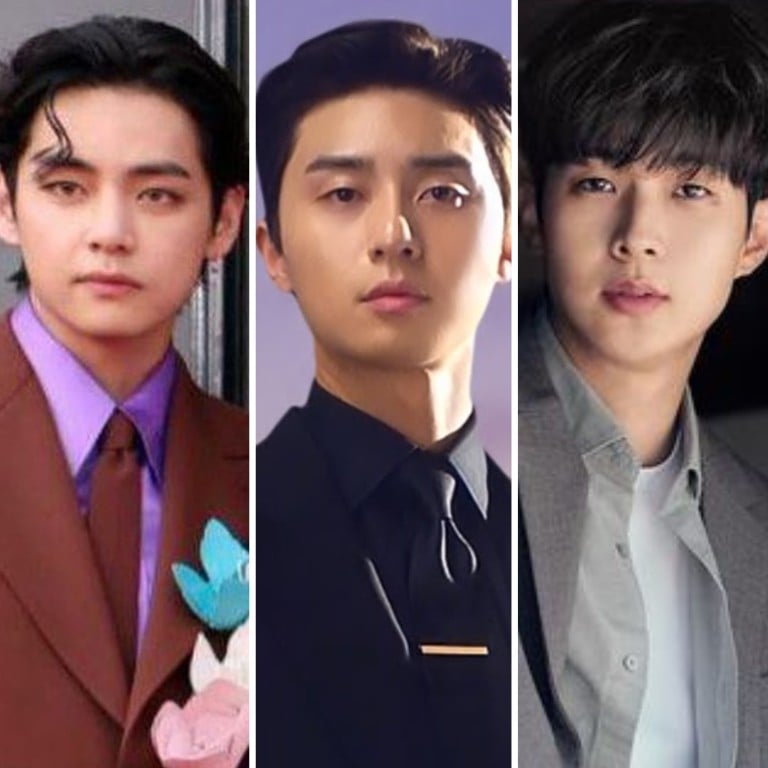 The Wooga Squad is made up of Peakboy, BTS’ V, Park Seo-joon, Choi Woo-shik and Park Hyung-sik. Photos: @realpeakboy, @thv/Instagram; Cellreturn/YouTube; @dntlrdl, @phs1116/Instagram