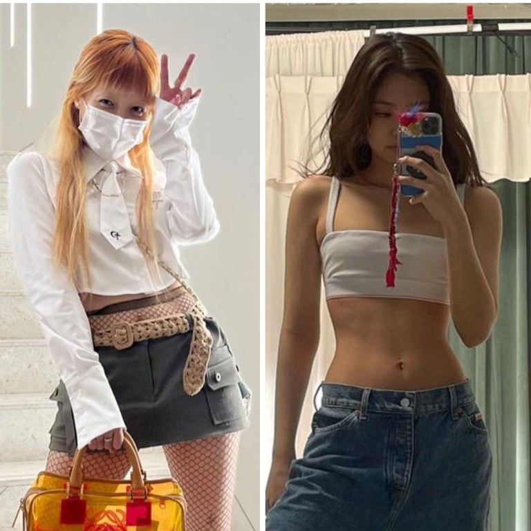K-pop idols Bibi, Hyuna, Blackpink’s Jennie and Girls’ Generation’s Yoona all don Y2K fashion trends every now and then. Photos: @nakedbibi, @hyunah_aa, @jennierubyjane, @yoona__lim/Instagram
