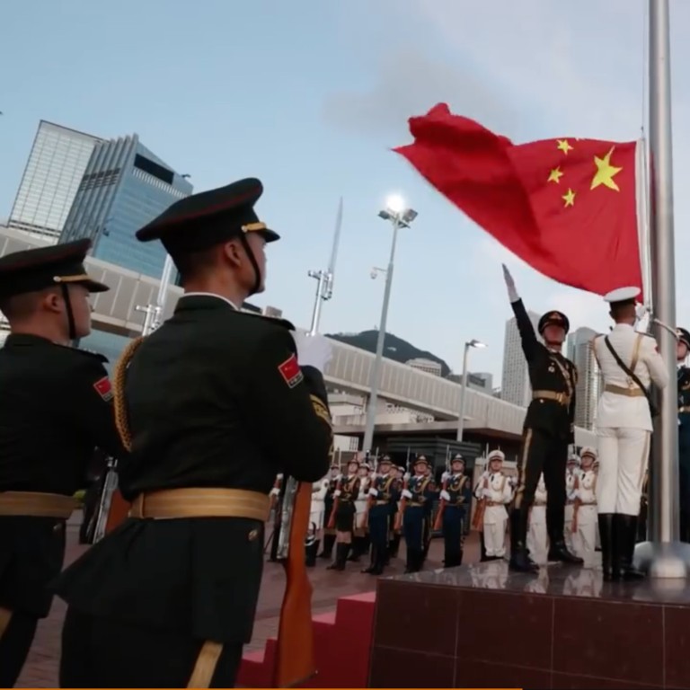 People’s Liberation Army’s Hong Kong garrison holds first flag-raising ...