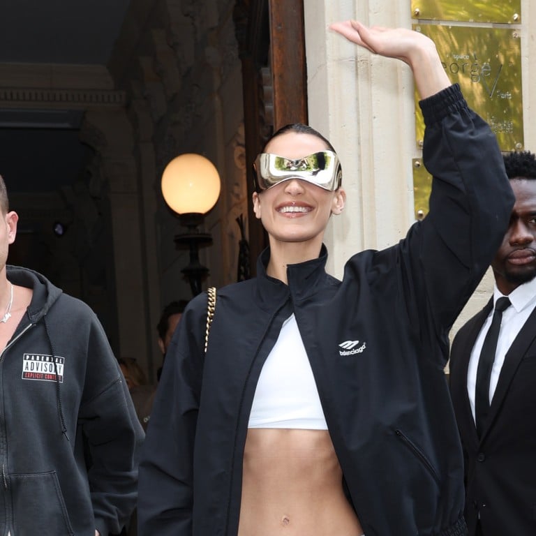 How to get Bella Hadid's retro-chic Paris Fashion Week look – channel the  supermodel's streetwear fashion at the Balenciaga show with a Loewe top,  Prada pumps, Fendi glasses and Saint Laurent bag