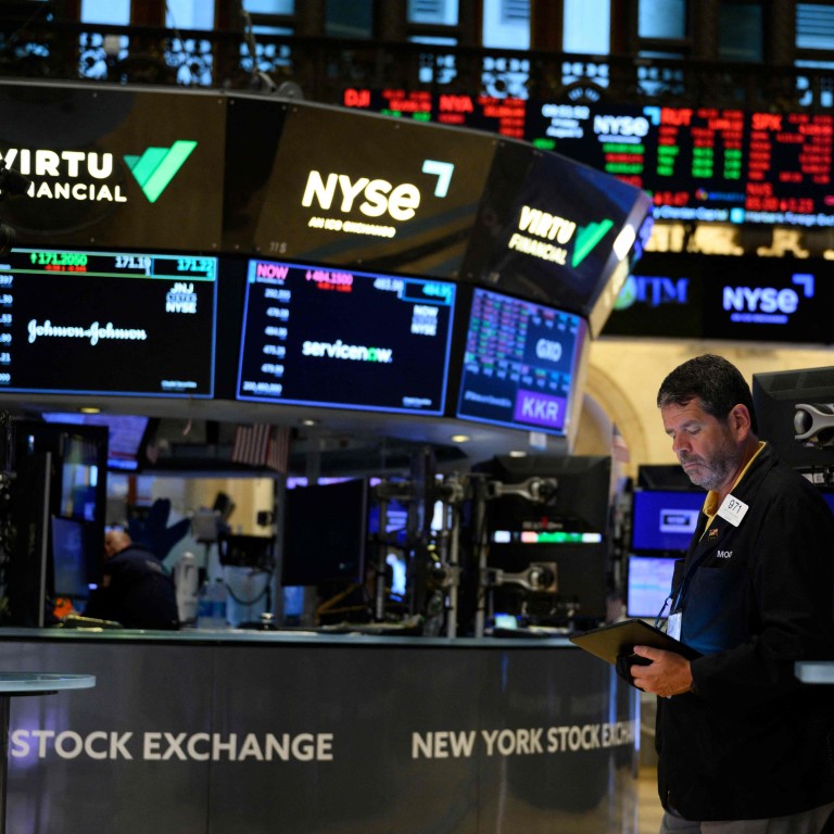 Global stocks slumped last quarter as the risk of recession escalated, fanned by the most aggressive policy tightening in the US since 1994. Photo: AFP