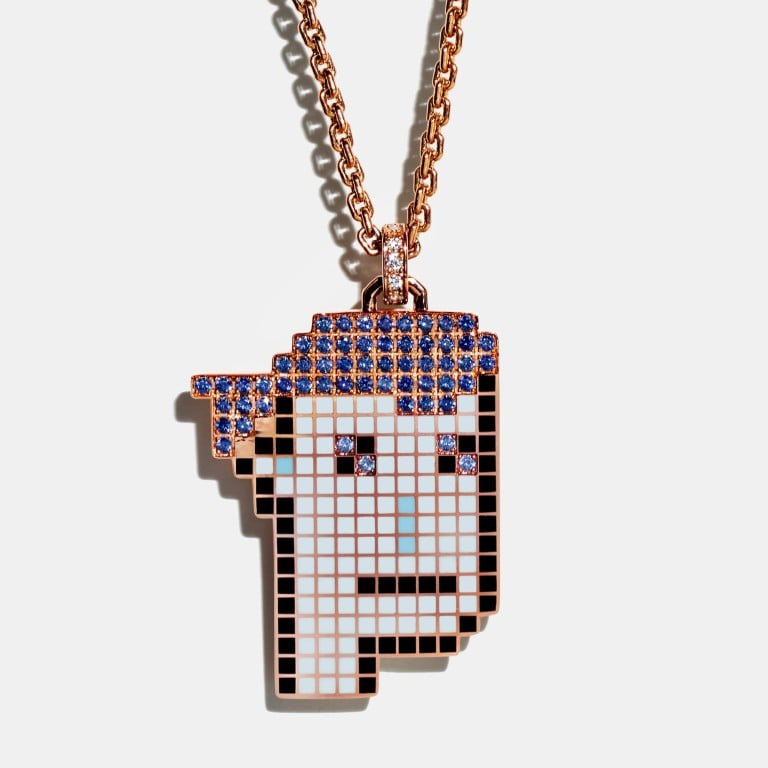 Tiffany & Co.’s limited-edition NFTiff pendant was offered exclusively to CryptoPunk owners. Photo: @TiffanyAndCo/Twitter