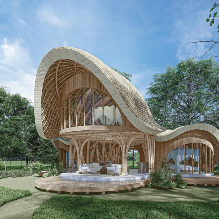 The new Mandala Eco-Village in Lombok, Indonesia, primarily built bamboo, is a striking example of the trend in developers trying more sustainable ways to meet the need for more homes. Photo: Invest Islands