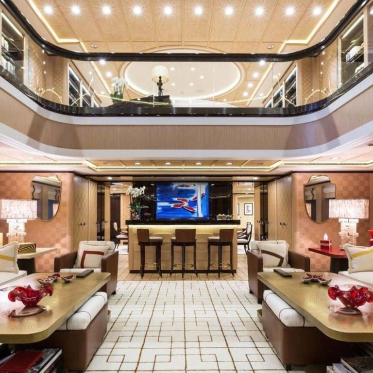 Inside the Axioma, Russian oligarch Dmitrievich Pumpyansky’s once beloved superyacht, now up for auction to the highest bidder. Photo: YachtCharterFleet