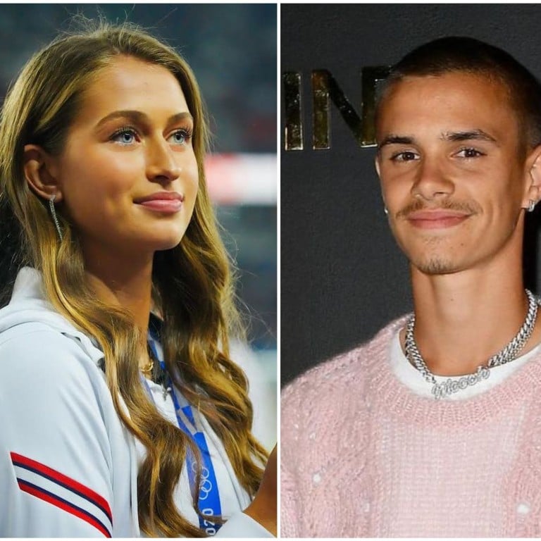 Romeo Beckham is rumoured to be dating footballer Jordyn Huitema. Photos: @romeobeckham, @jordynhuitema/Instagram