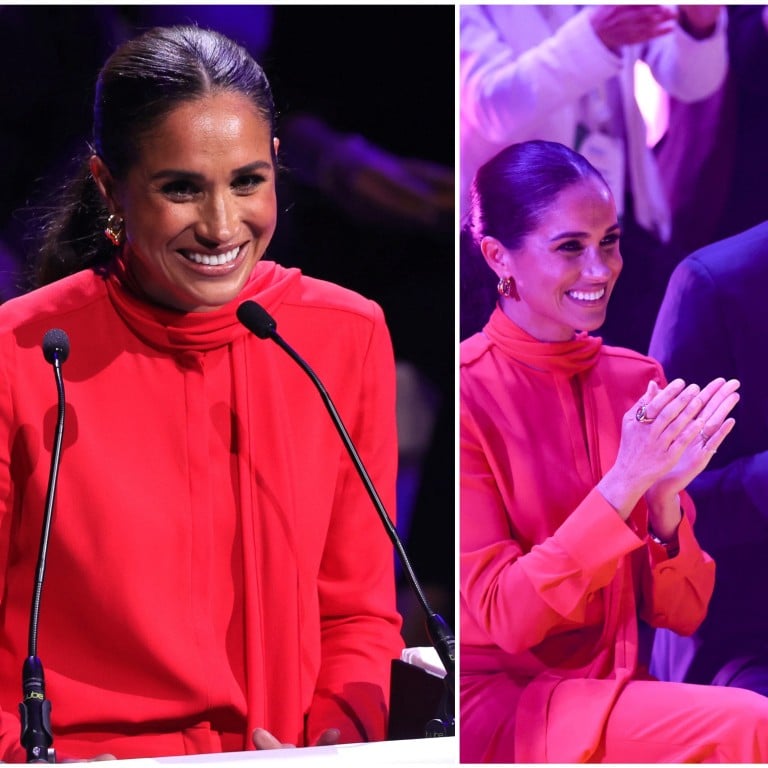 Meghan Markle spoke at the One Young World Summit in Manchester. Photos: Getty