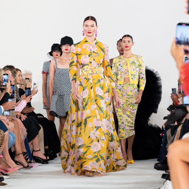 Karlie Kloss leads the models at the Carolina Herrera spring/summer 2023 collection show at the Plaza Hotel during fashion week in Manhattan, New York City, US, on September 12. Photo: Reuters