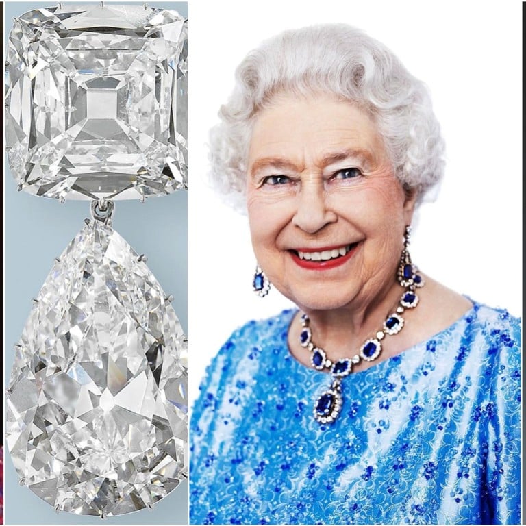 Queen Elizabeth’s most opulent jewellery pieces. Photos: Handouts, @britishroyaljewels/Instagram
