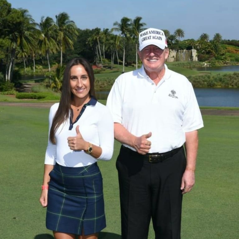 Inna Yashchyshyn, alias Anna de Rothschild, played golf with Donald Trump as she allegedly pretended to be a billionaire heiress. Photo: @OCCRP/Twitter