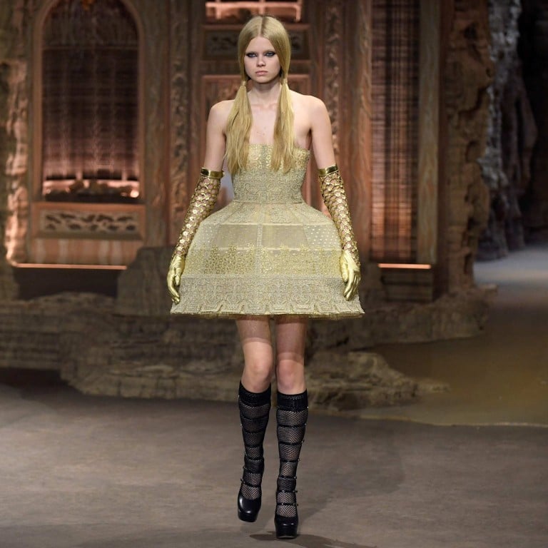 A model presents a creation for the Christian Dior spring/summer 2023 fashion show during the Paris Womenswear Fashion Week, in Paris, on September 27. Photo: AFP