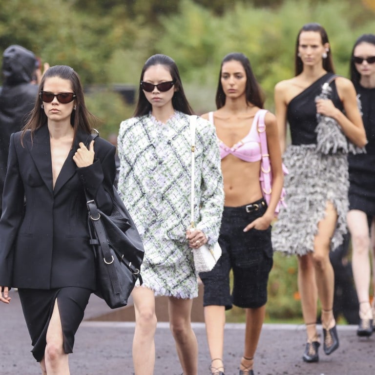 Models wear creations for the Givenchy ready-to-wear spring/summer 2023 fashion collection presented on October 2, at Paris Fashion Week. Photo: Invision/AP