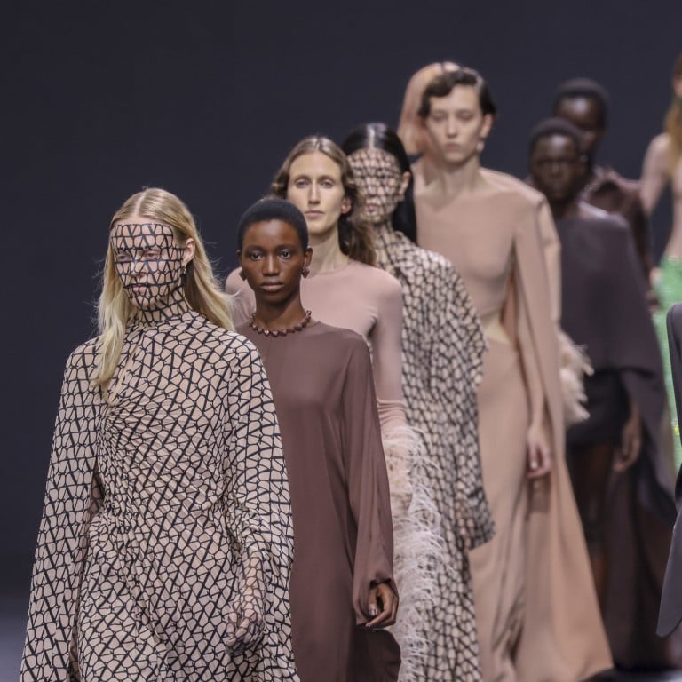 Models wear creations for the Valentino ready-to-wear spring/summer 2023 fashion collection presented on October 2, in Paris. Photo: Invision/AP