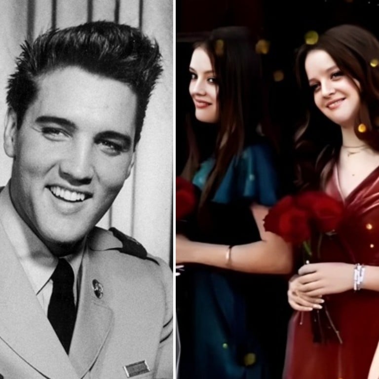 Elvis Presley’s twin granddaughters, Harper Vivienne Ann and Finley Aaron Love Lockwood. Photos: @elvis, @borden_g/Instagram