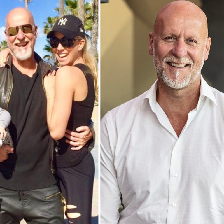 Rainer Schaller, CEO of RSG Group, and his girlfriend Christiane Schikorsky pose with their child. Photos: Christiane Schikorsky/Facebook, Wiki Commons