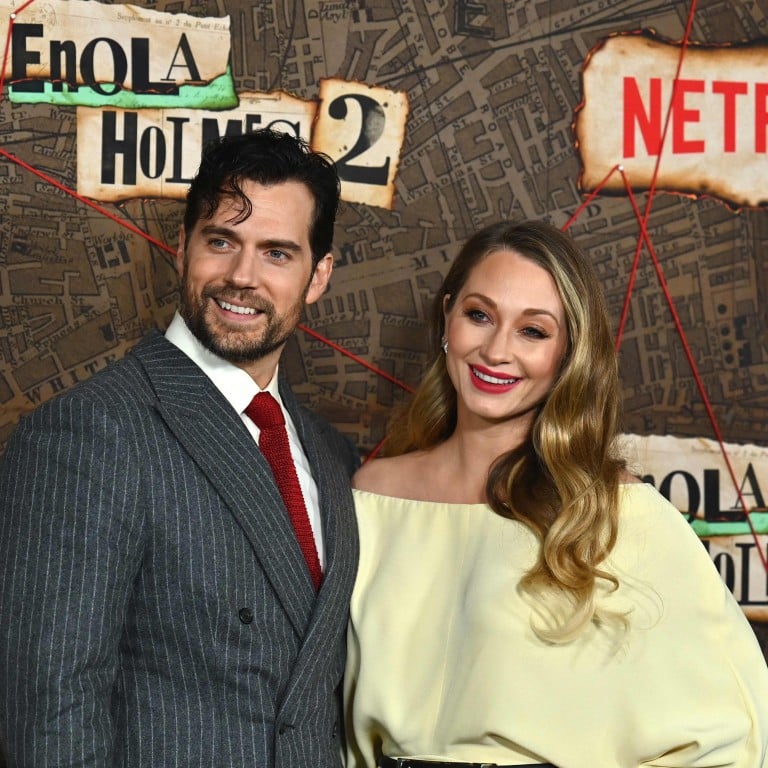 British actor Henry Cavill and his girlfriend Natalie Viscuso arrive for the premiere of Netflix’s Enola Holmes 2 at The Paris Theatre in New York City, on October 27. Photo: AFP