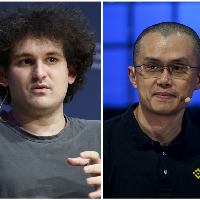 In a clash between FTX’s Sam Bankman-Fried and Binance’s CEO Changpeng Zhao, Zhao won – but “SBF” doesn’t seem as bothered as you’d think. Photos: AFP, Bloomberg