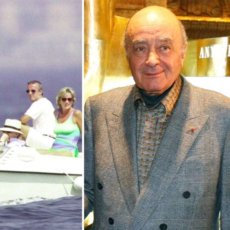 Egyptian billionaire Mohamed al-Fayed used to own Harrods department store, and also played matchmaker between Princess Diana and his son, Dodi Fayed. Photos: Getty Images, AP, Shutterstock