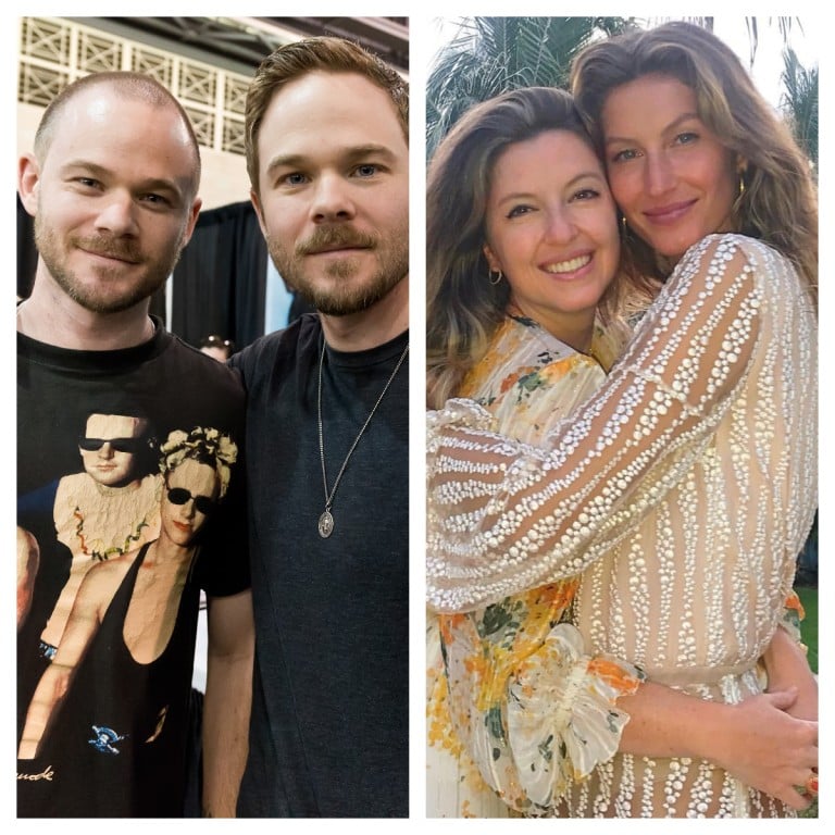Same same but different: twins Shawn and Aaron Ashmore and Gisele and Patrícia Bündchen. Photo: Getty Images; @gisele/Instagram