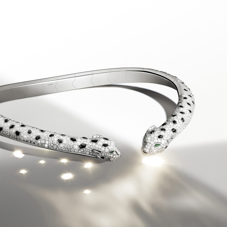 This Panthère de Cartier necklace takes a classic motif and gives it a contemporary twist. Photo: Cartier