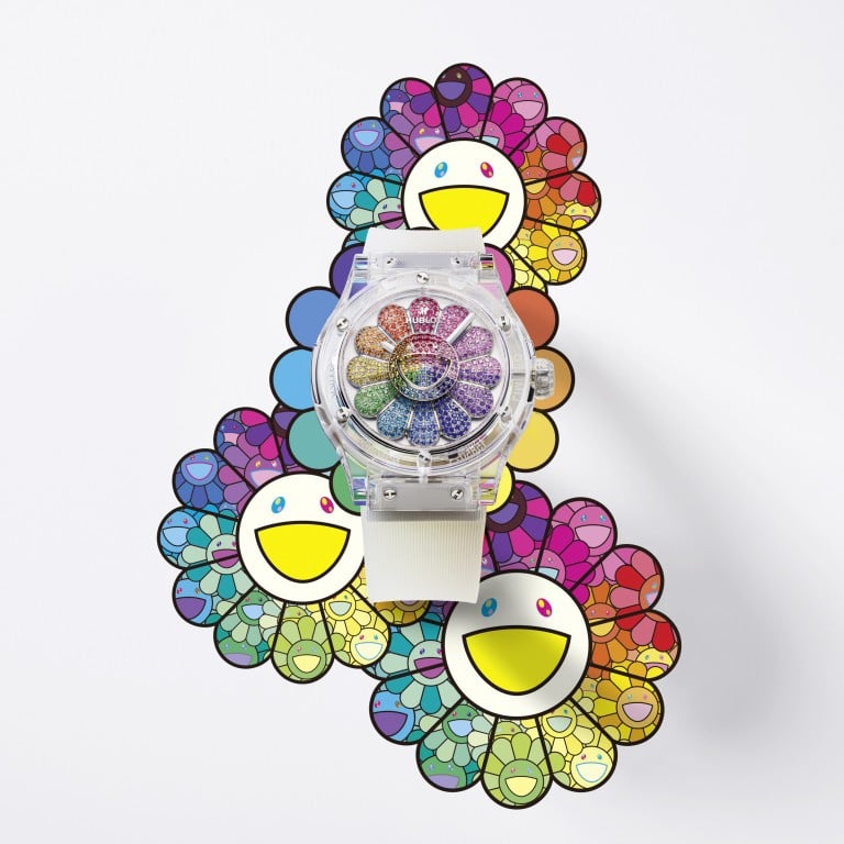 Luxury watchmaking is going beyond tradition, drawing inspiration from pop culture and collaborating with artists for their unique timepieces, such as Hublot’s Classic Fusion Takashi Murakami Sapphire Rainbow. Photo: Hublot