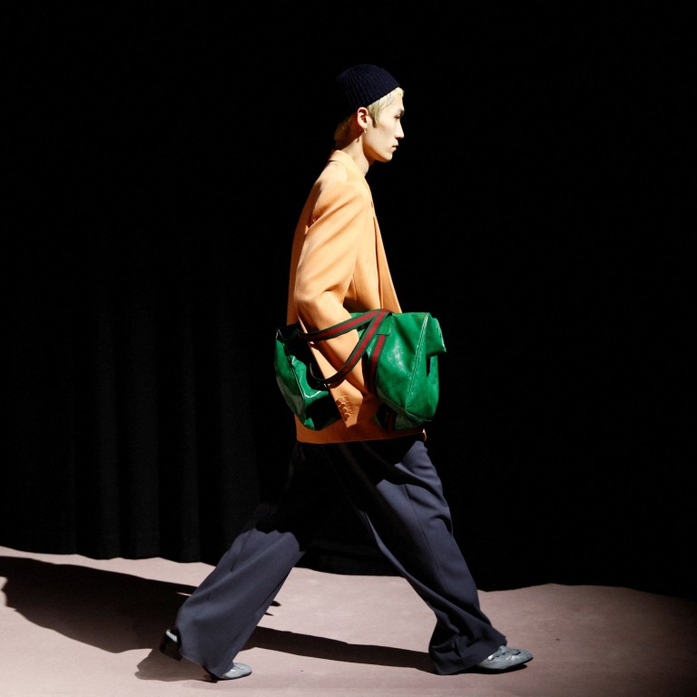 A model presents a creation at the Gucci autumn/winter 2023/2024 menswear show in Milan, Italy, on January 13. Photo: Reuters