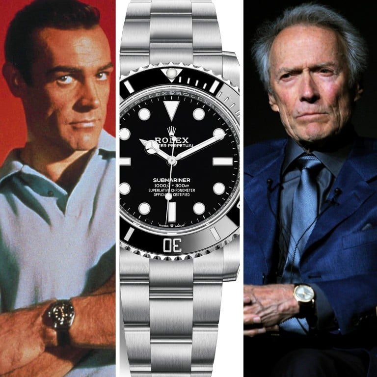 Sean Connery’s James Bond character and Clint Eastwood have Rolex watches named after them. Photos: United Artists, Rolex, EPA, Sotheby’s