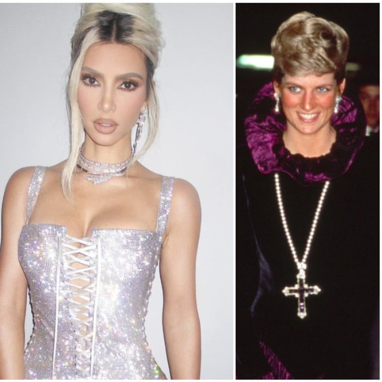 Kim Kardashian owns numerous Cartier bracelets and just bought Princess Diana’s iconic pendant. Photos: Kim Kardashian/YouTube, @kimkardashian/Instagram, Getty Images