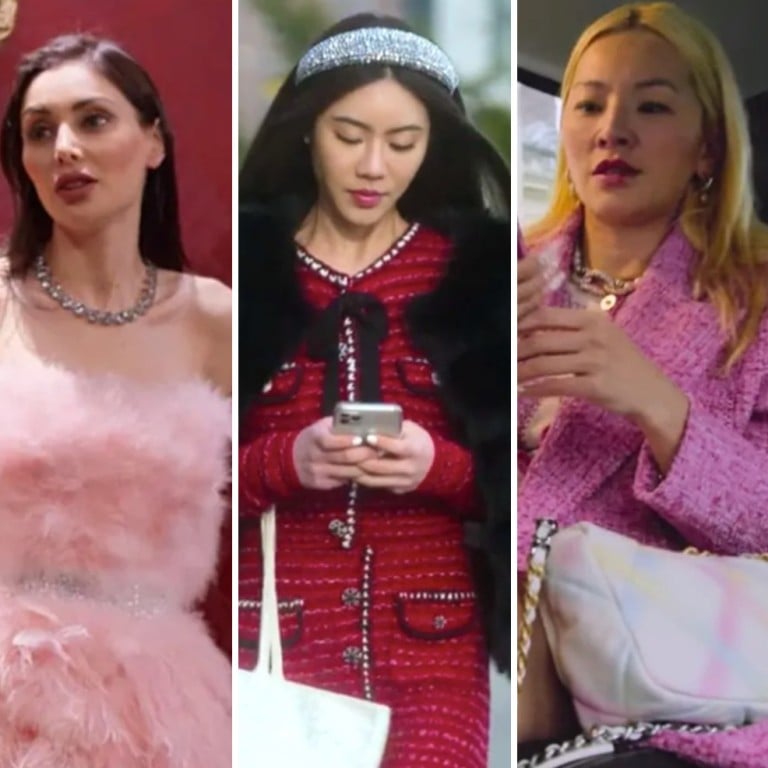Dorothy Wang, Lynn Ban, Deborah Hung, Nam Laks and Tina Leung all rock fashionable outfits on Bling Empire: New York. Photos: @dorothywang/Instagram, Netflix