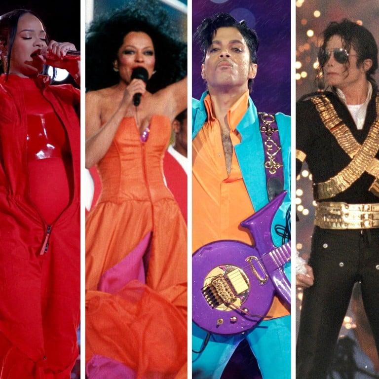 Madonna, Rihanna, Diana Ross, Prince and Michael Jackson all wore epic costumes during their respective Super Bowl half-time performances. Photos: AP; Getty Images; TNS