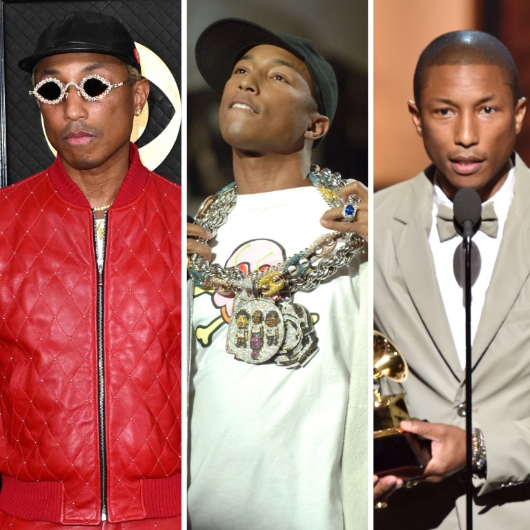 7 of Pharrell Williams' most iconic fashion moments: from his rare purple  Hermès Birkin to a reflective Adidas suit, diamond Tiffany & Co. sunglasses  – and that vintage Vivienne Westwood hat