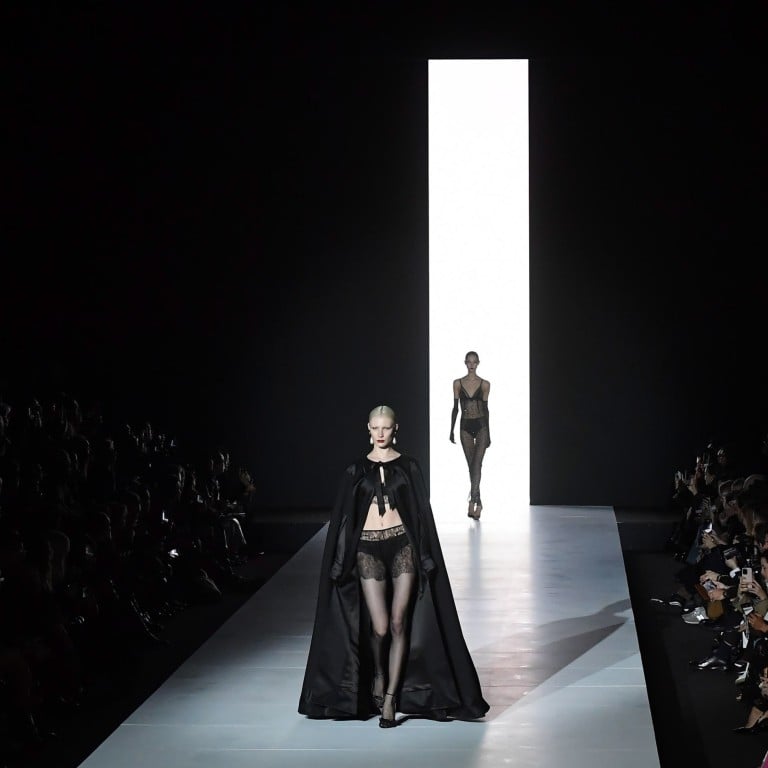 Dolce & Gabbana’s autumn/winter 2023-24 collection was entitled ‘Sensual’ and featured lashings of chiffon and lace. Photo: EPA-EFE