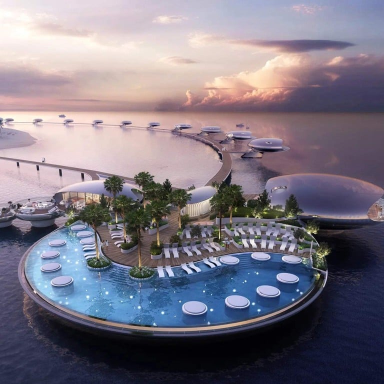 The first luxury pod-style overwater villas on Sheybarah Island in Saudi Arabia. Photo: Killa Design