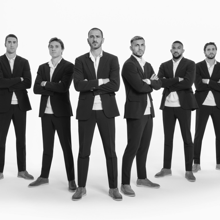 Juventus F.C. suited and booted, but by whom? Photo: Loro Piana