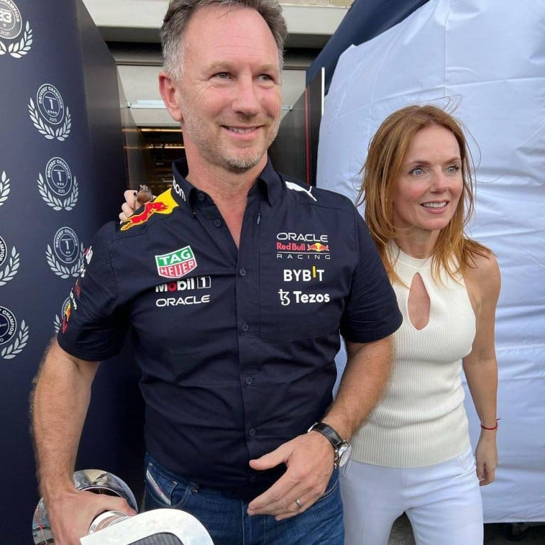Geri Halliwell with her husband Christian Horner. Photo: @therealgerihalliwell/Instagram