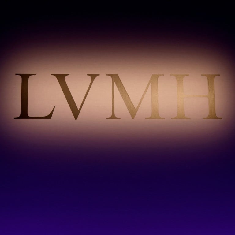 The logo of LVMH is seen before a news conference to present the 2022 annual results of LVMH Moët Hennessy Louis Vuitton in Paris, France, on January 26. Photo: Reuters