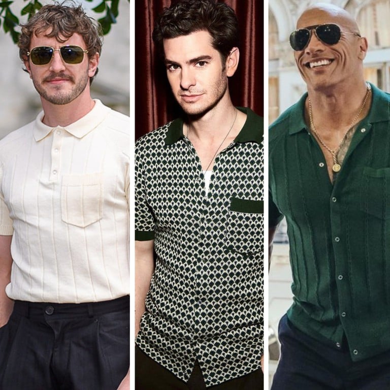 Kit Harrington, Paul Mescal, Andrew Garfield and Dwayne Johnson have all been seen in a Percival polo shirt – but they all wore it very differently. Photos: @percival_menswear, @britishgq, @thisisamandaw, @bestoftorontonet/Instagram