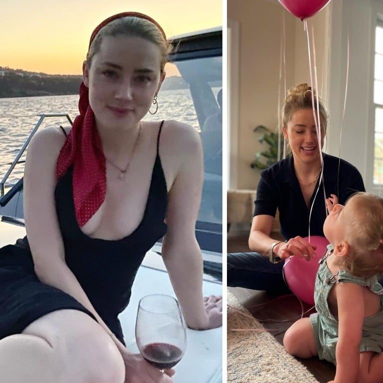 Amber Heard has been raising daughter Oonagh Paige in Spain. Photos: @amberheard/Instagram