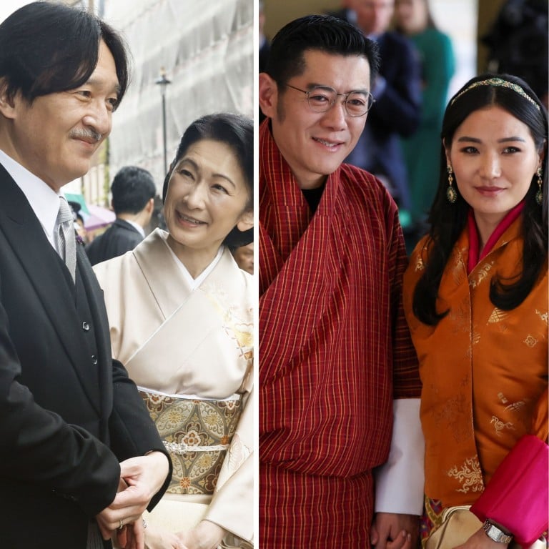 Crown Prince Akishino of Japan and Crown Princess Kiko; Bhutan’s King Jigme Khesar Namgyel Wangchuck and Queen Jetsun Pema; and Brunei’s head of state, Sultan Hassanal Bolkiah and Prince Abdul Mateen arrive at the coronation of King Charles and Queen Consort Camilla in London, Britain, on May 6. Photos: Kyodo, Reuters