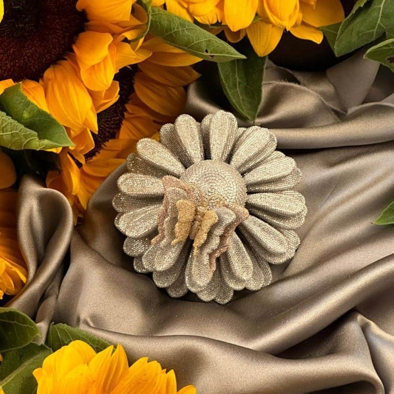 This Hari Krishna Flower ring uses 50,907 natural diamonds, but Gen Z and others are driving interest in lab-grown stones that can be a more sustainable alternative. Photo: Hari Krishna