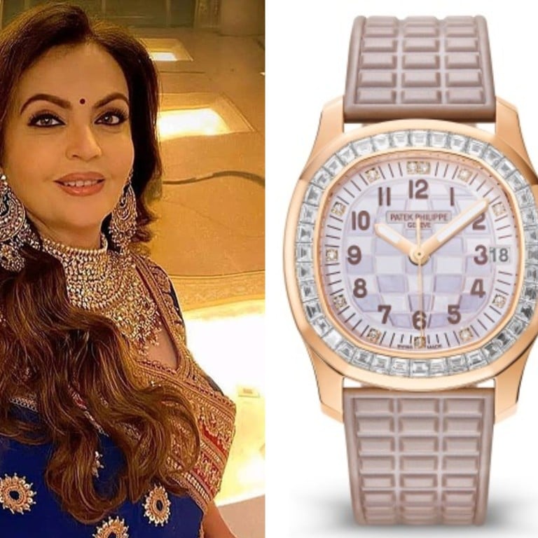Nita Ambani was recently spotted wearing a Patek Philippe Aquanaut Luce Haute Joaillerie watch. Photos: @nitaambanioffical/Instagram, Patek Philippe