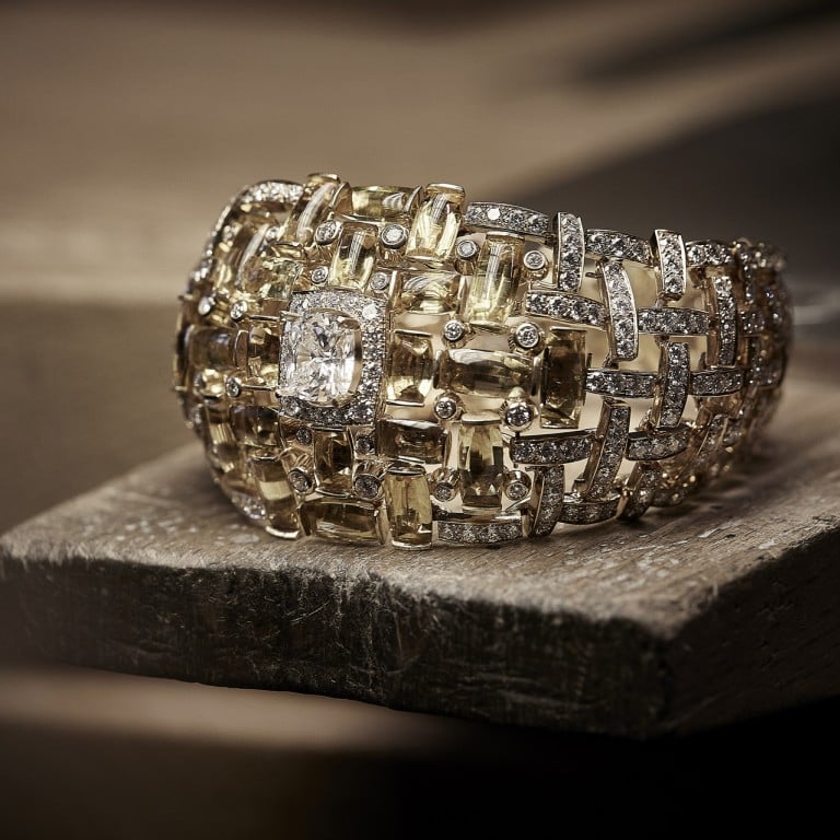 A dazzling bracelet from the Tweed de Chanel high jewellery collection. Photo: Handout