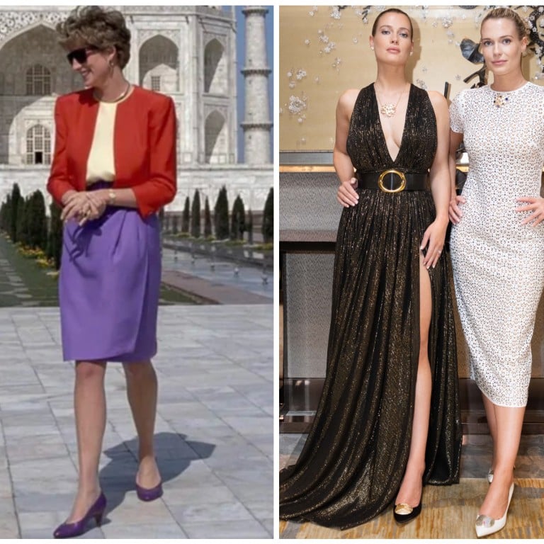 Princess Diana wearing Rayne pumps, Lady Amelia and Eliza Spencer wearing Sauvereign, and Queen Elizabeth wearing Rayne shoes. Photos: Handout