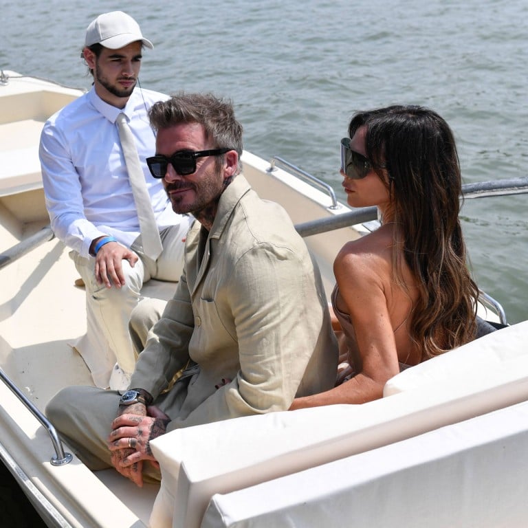 Victoria and David Beckham sail into Jacquemus' show at Paris