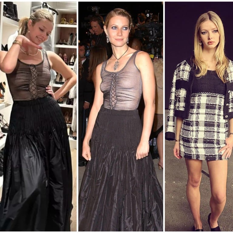 Gwyneth Paltrow and her daughter Apple Martin have twinned on multiple occasions. Photos: @gwynethpaltrow, @derekblasberg/Instagram; @TheFashionCourt, @VersaceVenus_/Twitter