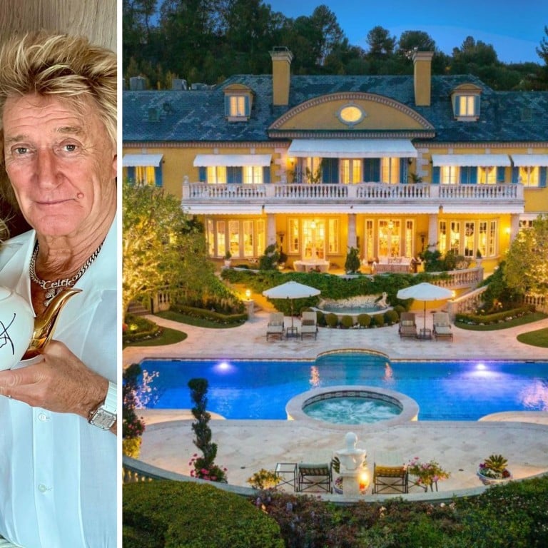 Rod Stewart and his wife, Penny Lancaster, are selling their Los Angeles mansion for US$70 million. Photo: @sirrodstewart/Instagram