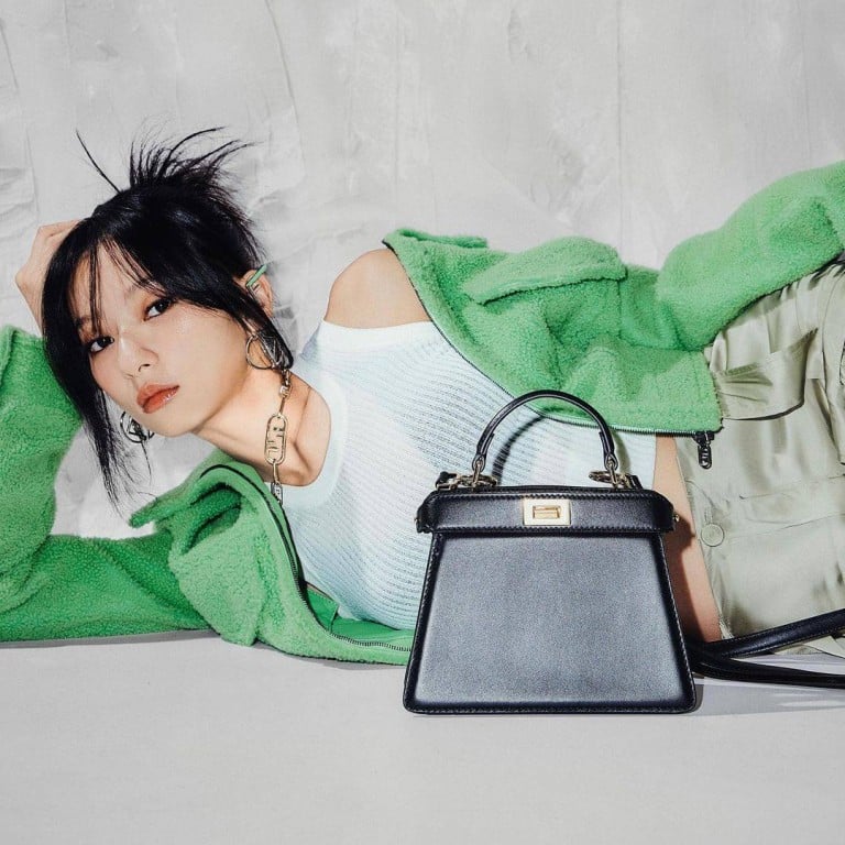 Hong Kong pop star Kayan9896 and her Fendi Peekaboo ISeeU Petite bag. Photo: @kayan9896/Instagram