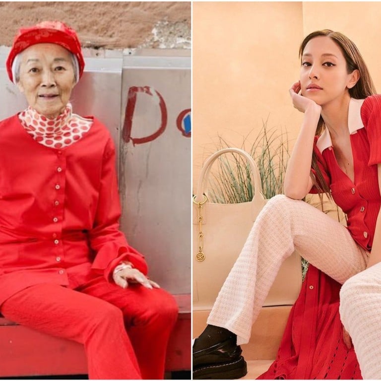 Dorothy “Polkadot” Quock and Grace Chan both rocking the grandmacore fashion trend. Photos: @chinatownpretty/Instagram, @ghlchan/Instagram