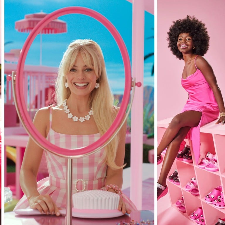From luggage manufacturer Béis to Crocs, Barbiecore is having a massive moment this summer, in conjunction with the release of the Barbie film starring Margot Robbie. Photos: Handout, AP