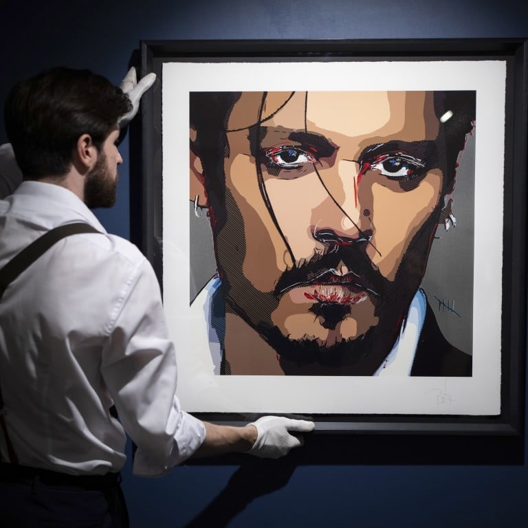 Johnny Depp just debuted his first self portrait for sale as a